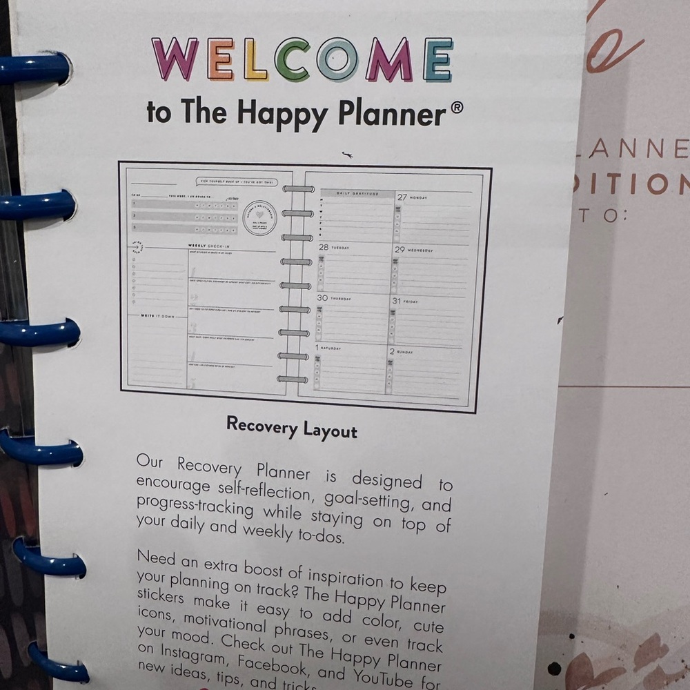 The Happy Planner Recovery Layout - Picture 2 of 5